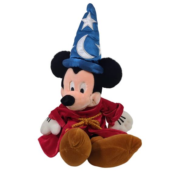Mickey Mouse The Disney Store 19" Sorcerer's Apprentice Fantasia Plush Stuffed - Picture 1 of 5